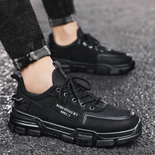 Men's Shoes Outdoor Non-slip Light Work Wear-resistant Black Sneakers Trend Sports Casual Breathable Labor Insurance Tide Shoes