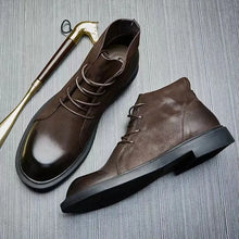 New Autumn And Winter Martin Boots Men's Handmade Casual Chelsea Boots Men's Genuine Leather Mid-top Leather Boots Versatile British Style