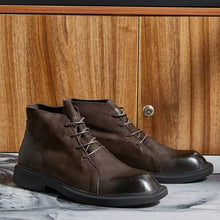 New Autumn And Winter Martin Boots Men's Handmade Casual Chelsea Boots Men's Genuine Leather Mid-top Leather Boots Versatile British Style