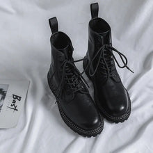 New British Martin Boots Ins Genuine Leather Tooling Locomotive All-Match Hong Kong Style Fleece High-Top Trendy Men's Shoes 6028-R