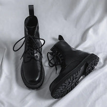 New British Martin Boots Ins Genuine Leather Tooling Locomotive All-Match Hong Kong Style Fleece High-Top Trendy Men's Shoes 6028-R