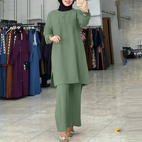 New  Muslim Solid Color Suit