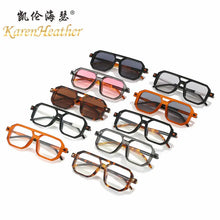 New Square Frame Fashion Sunglasses European And American Net Red Street Shooting Sunglasses Female Cross-border Trend INS Windproof Blue Light Glasses