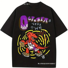 New Summer Men Cotton Tshirt Summer Clothing Dinosaur Round