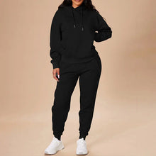 New Women's Solid Color Hooded Sweatshirt Fashionable Casual Pants Autumn And Winter Suit