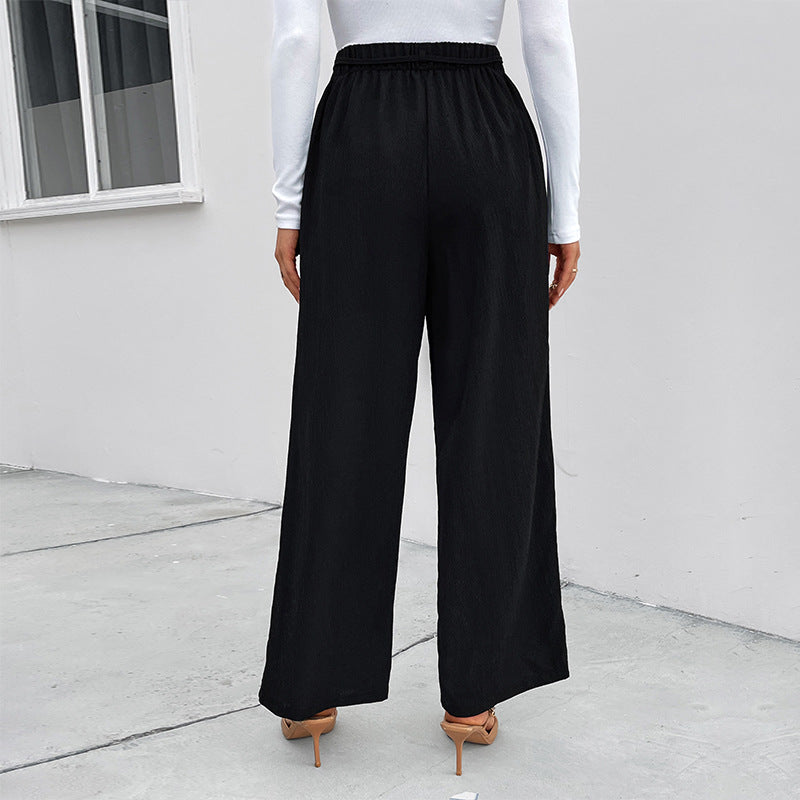 Casual High-waisted Wide-leg Pants Straight-leg Commuting New Casual Pants Autumn And Winter Loose Suit Pants