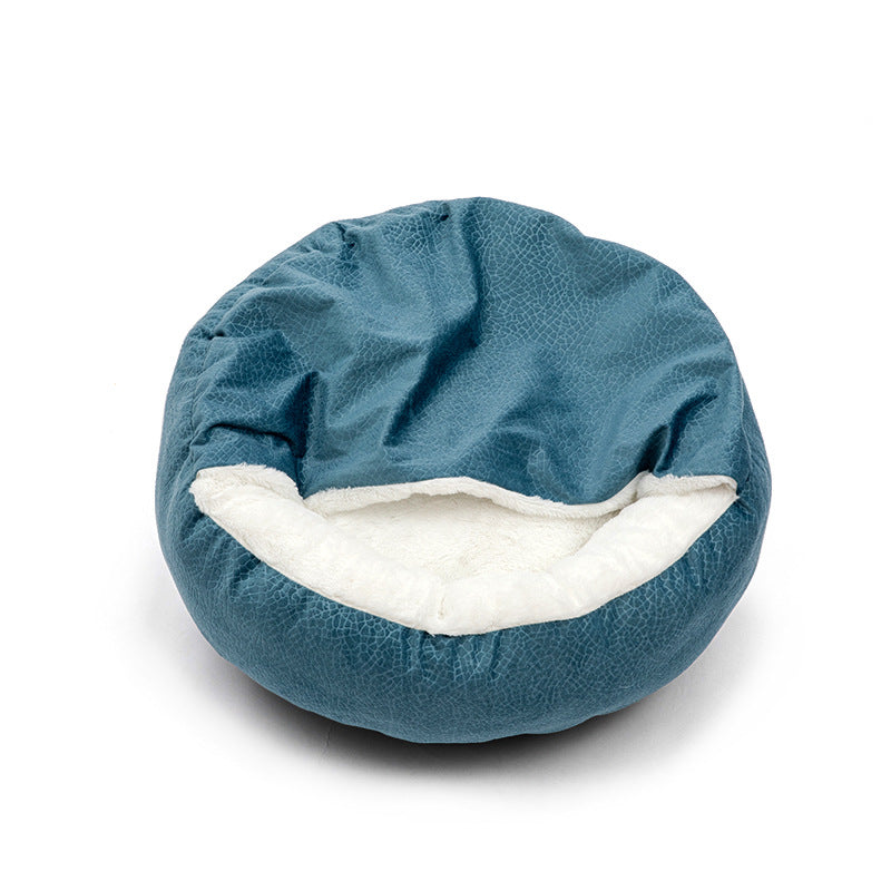 Cat Bed Four Seasons Creative Pet Nest Cat Mat Cover Blanket Integrated Shell Shape Soft And Comfortable Plush Cat Nest Pet Mat