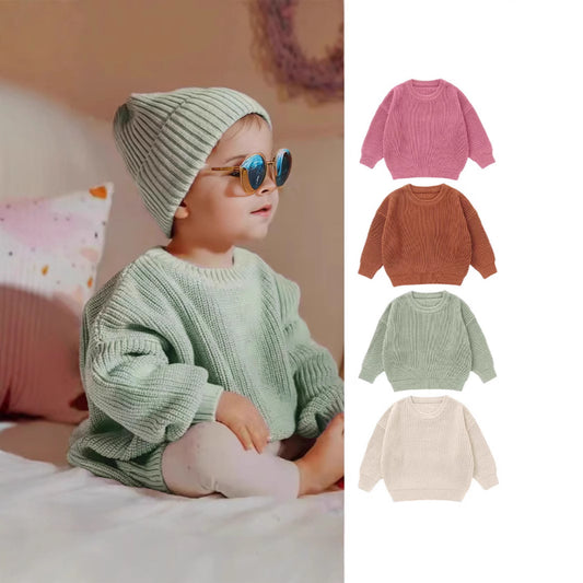 Cross-border Hot Selling Amazon Explosive Children&#039;s Autumn A Cotton Sweater Ins Nordic Style Boys And Girls Baby Hair