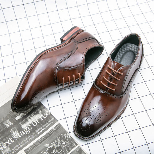 Business Casual Shoe Leather Retro Gentleman