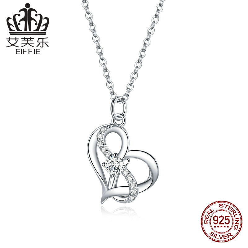 Heart-shaped Buckle Sterling Silver S925 Necklace For Women