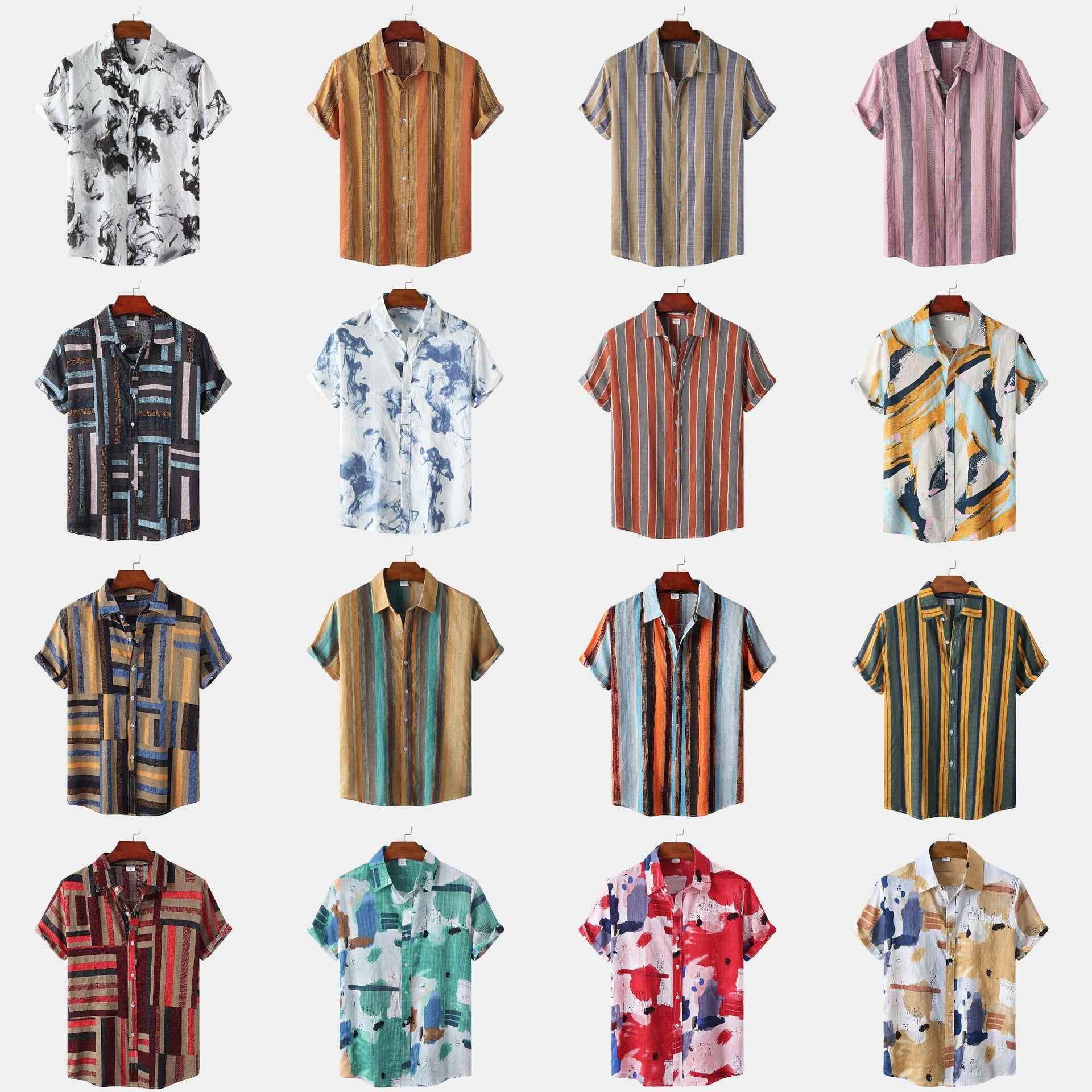 Summer Hawaiian Style Casual Printed Men&#039;s ShirtMen&#039;sPrintedShortSleeveS