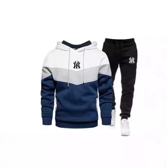 Men&#039;s Hooded Lace-up Casual Sports Suit