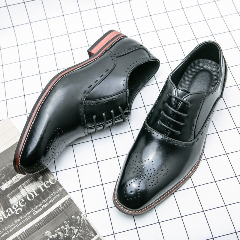 Business Casual Shoe Leather Retro Gentleman