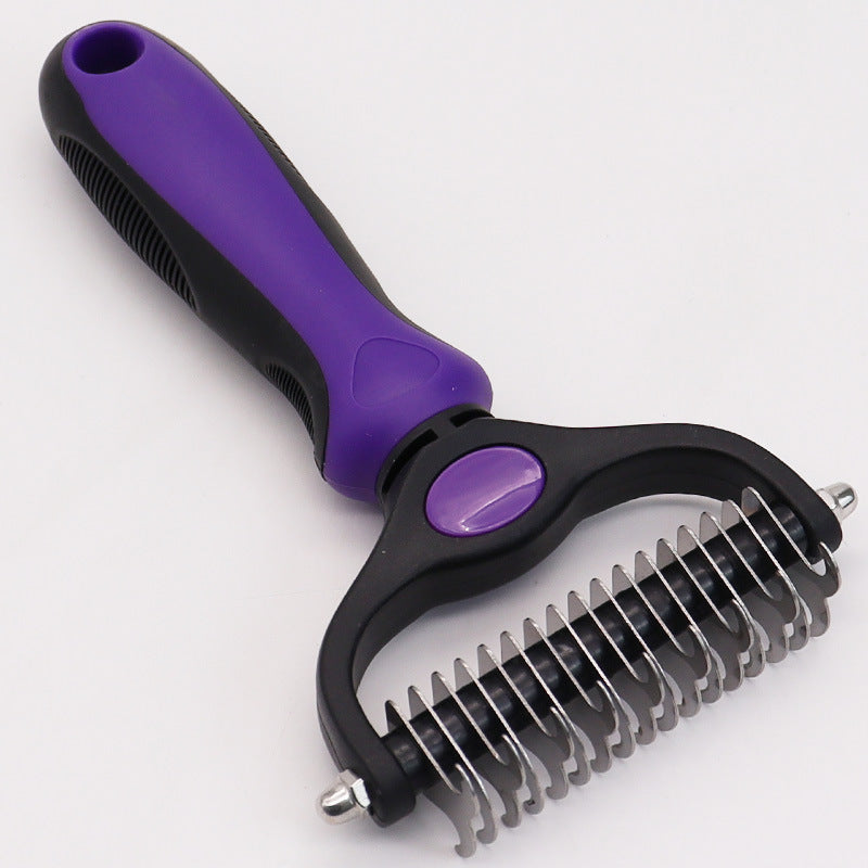 Amazon&#039;s Best-selling Pet Double-sided Knotting Comb Artifact Dog Cat Knotting Knife Rake Comb Grooming Comb Supplies