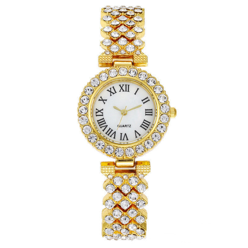 Fashion Roman Pattern Diamond Women&#039;s Watch Women&#039;s Watch Quartz Watch Bracelet Women&#039;s Watch