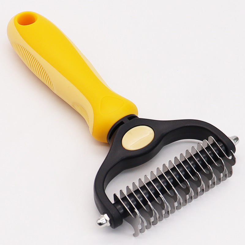 Amazon&#039;s Best-selling Pet Double-sided Knotting Comb Artifact Dog Cat Knotting Knife Rake Comb Grooming Comb Supplies