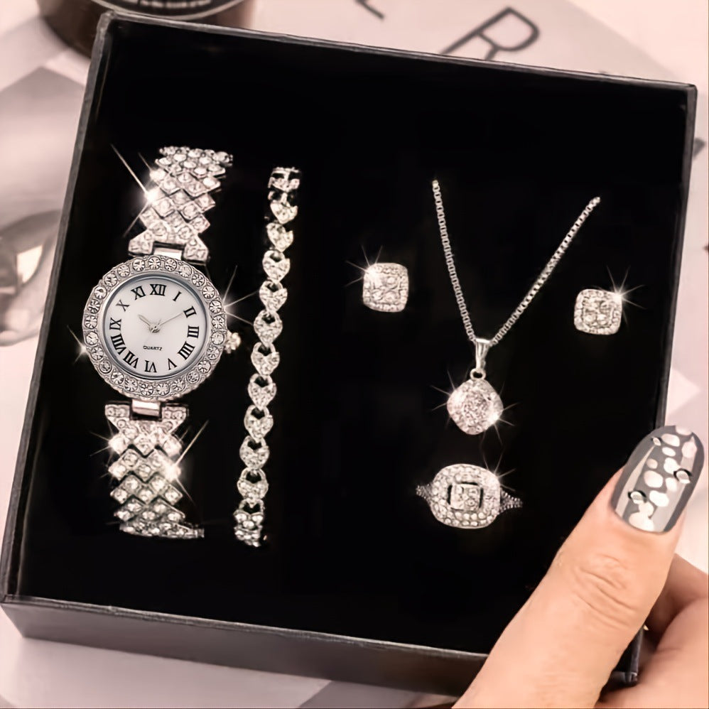 Fashion Roman Pattern Diamond Women&#039;s Watch Women&#039;s Watch Quartz Watch Bracelet Women&#039;s Watch