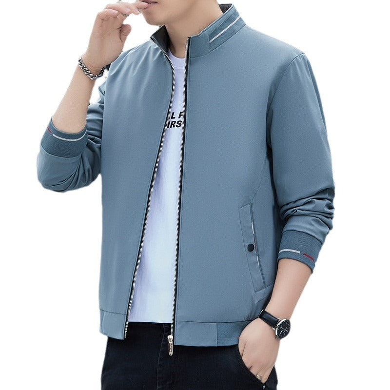 2024 Spring New Jacket Men&#039;s Young And Middle-aged Business Casual Plus Size Commuter Jacket Men&#039;s Jacket Printed