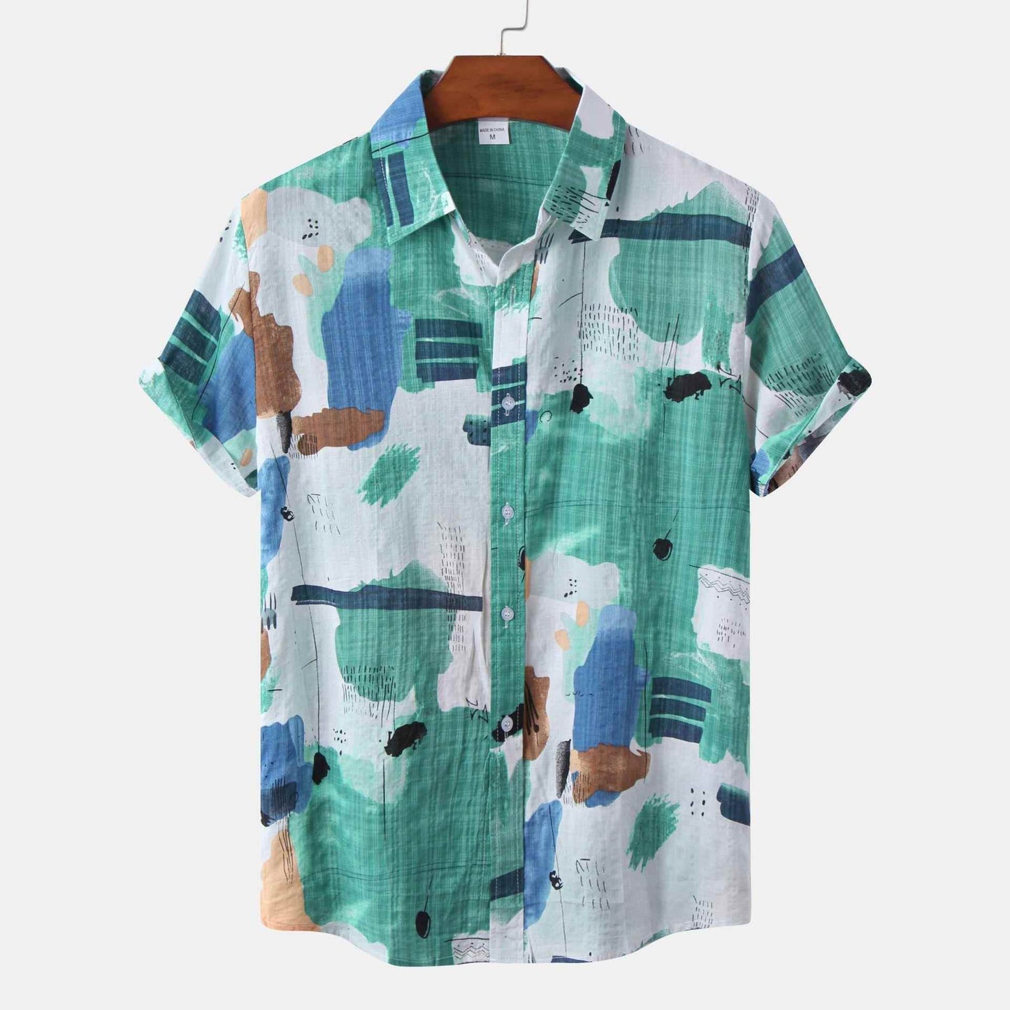 Summer Hawaiian Style Casual Printed Men&#039;s ShirtMen&#039;sPrintedShortSleeveS