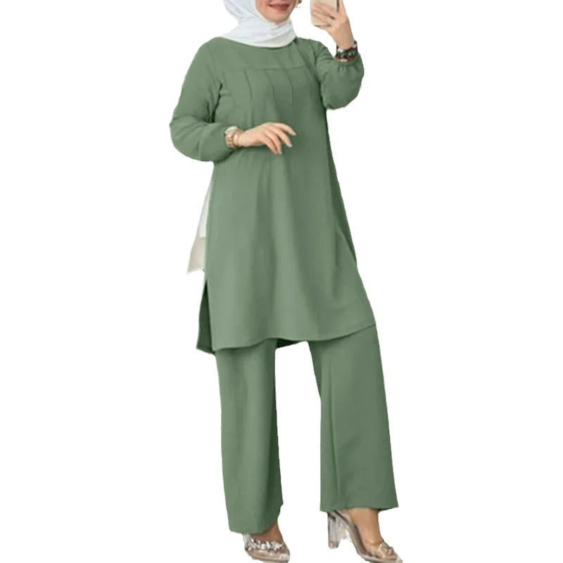 New  Muslim Solid Color Suit