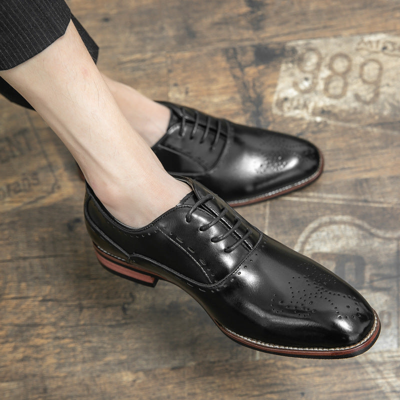 Business Casual Shoe Leather Retro Gentleman