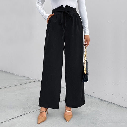 Casual High-waisted Wide-leg Pants Straight-leg Commuting New Casual Pants Autumn And Winter Loose Suit Pants