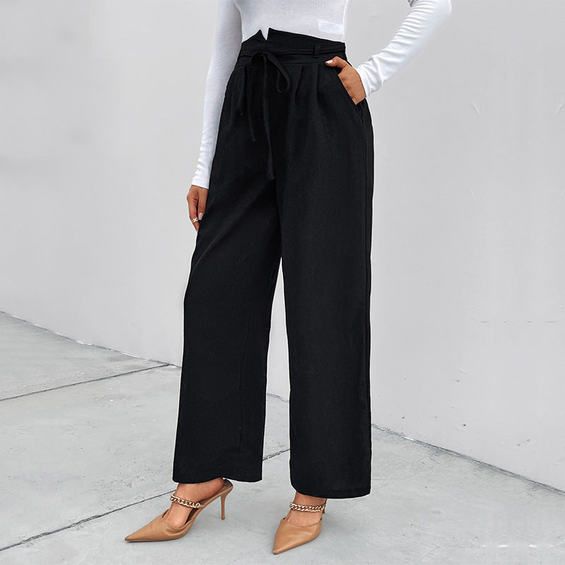 Casual High-waisted Wide-leg Pants Straight-leg Commuting New Casual Pants Autumn And Winter Loose Suit Pants