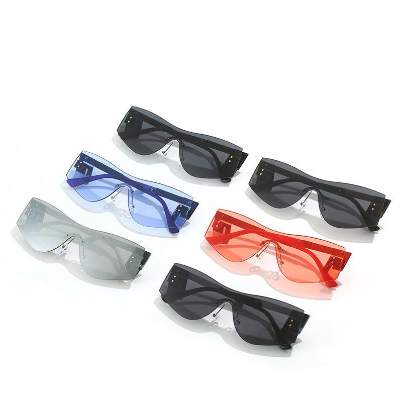 Integrated Sunglasses European And American Fashion Net Red Glasses Personality Exquisite Light Luxury Sunglasses