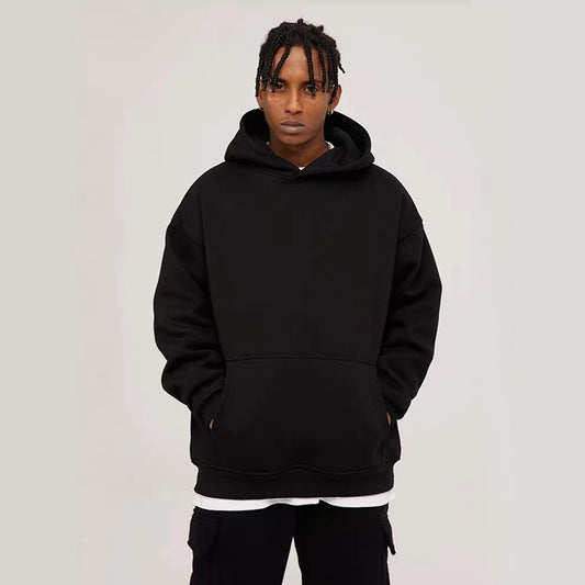 Solid Color Hooded Sweat For Men