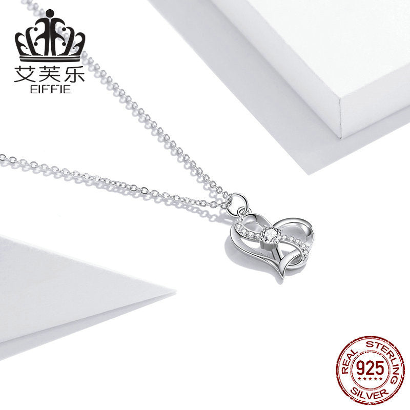 Heart-shaped Buckle Sterling Silver S925 Necklace For Women