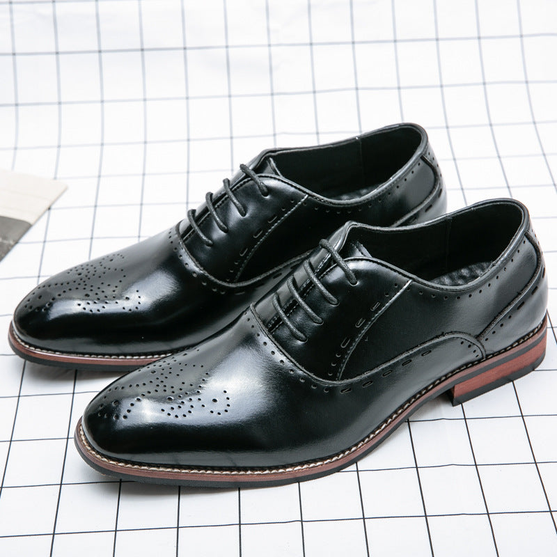 Business Casual Shoe Leather Retro Gentleman