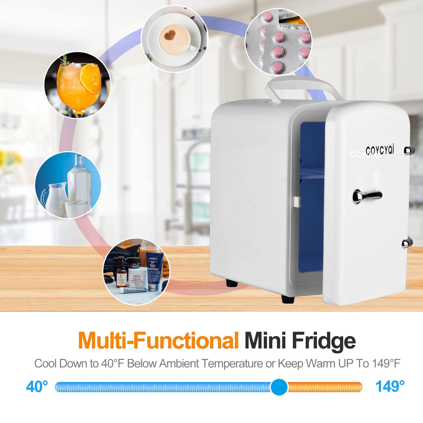 USB Refrigerator Mini Cosmetic Box Car Home Dual-use Cooling And Heating Box Available Charging Treasure Charger Mini Refrigerator