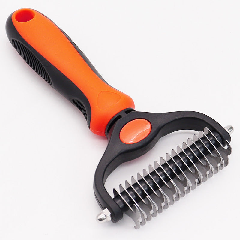 Amazon&#039;s Best-selling Pet Double-sided Knotting Comb Artifact Dog Cat Knotting Knife Rake Comb Grooming Comb Supplies