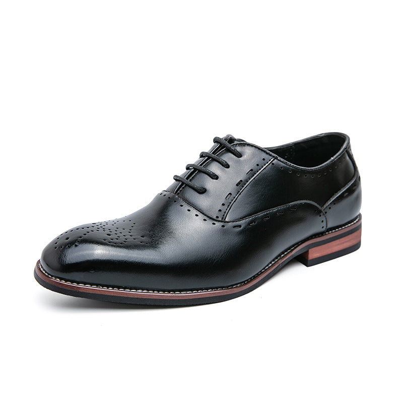 Business Casual Shoe Leather Retro Gentleman