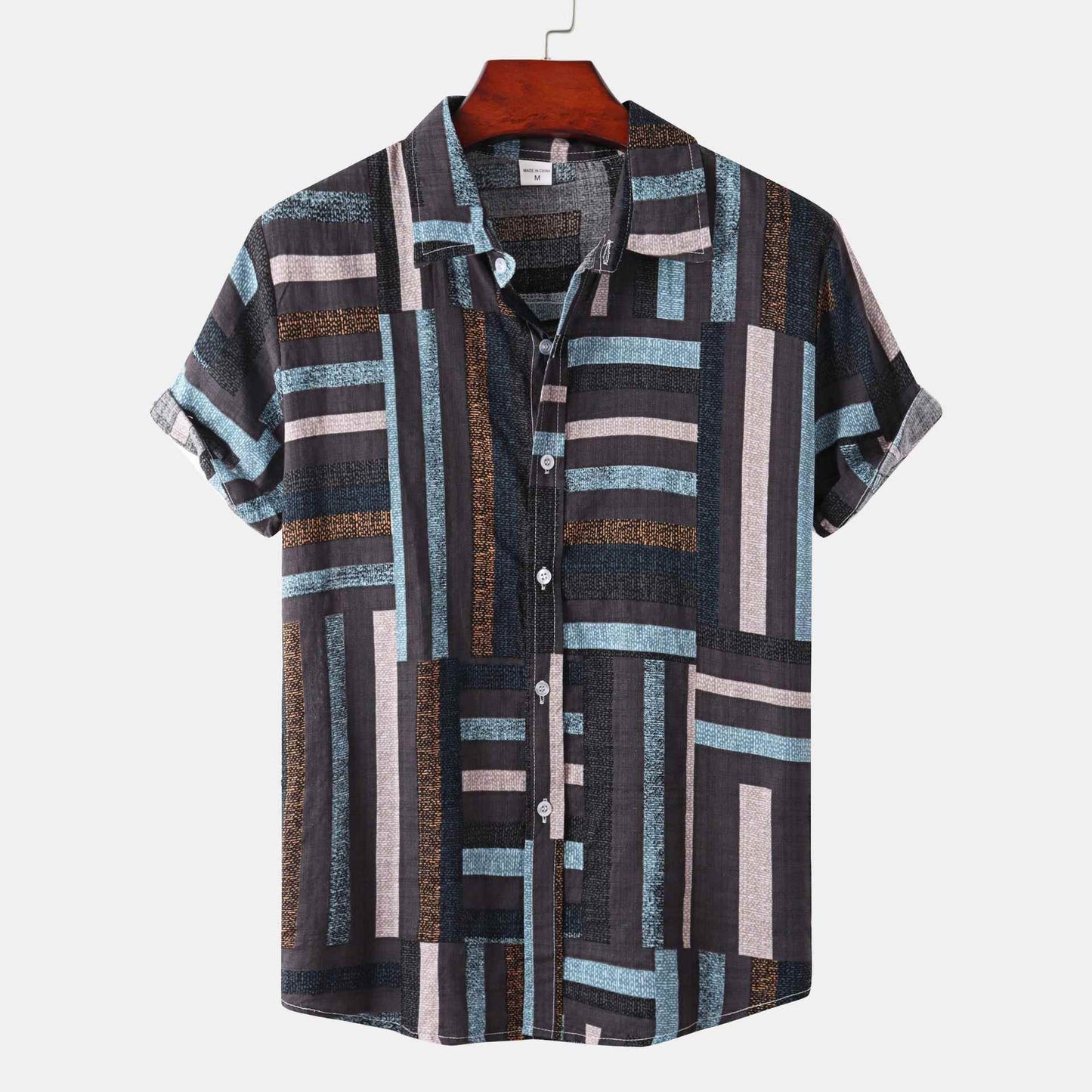 Summer Hawaiian Style Casual Printed Men&#039;s ShirtMen&#039;sPrintedShortSleeveS