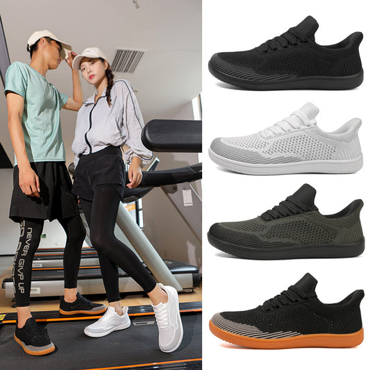 New Wide Last Casual Shoes Sports Fitness Men&#039;s Couple Slip-on Lightweight Flying Weaving Shoes Women&#039;s Outdoor Cycling Hiking Shoes