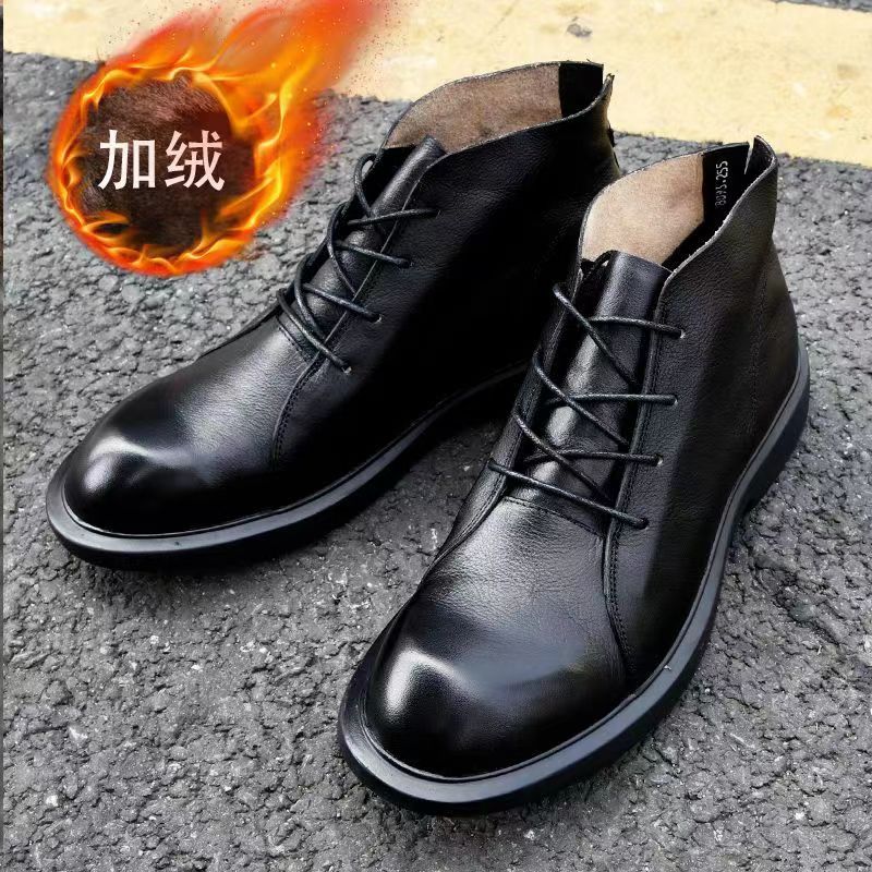 New High-end Fashion Retro Martin Boots Men&#039;s Lace-up Top Layer Cowhide Autumn And Winter