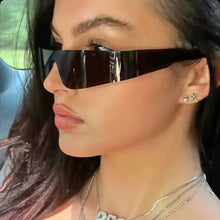 Outdoor Sports Sunglasses Frameless Sunglasses Bar Dance Dipunk Fashion Sunglasses Concave Shape