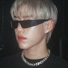 Outdoor Sports Sunglasses Frameless Sunglasses Bar Dance Dipunk Fashion Sunglasses Concave Shape