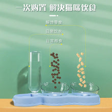 Pet Bowl  Plastic Dog Bowl Double Bowl Automatic Drinking Anti-Tipping Food Basin Pet Bowl