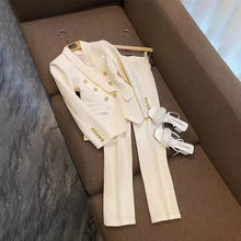 Plus Size Women's French Suit Women's Autumn 2022 New Style Thin Suit Jacket Casual Pants Two-piece Set