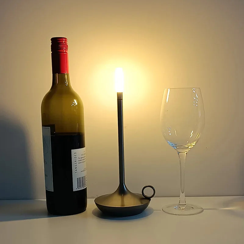 Candlelight Table Lamp Candle LED Charging Restaurant Bar Desktop Decoration Atmosphere Touch Night Light  Lámparas De Mesa