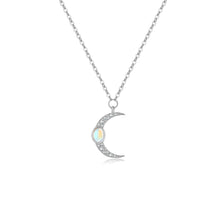S925 Sterling Silver Moon Necklace Necklace