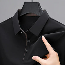 Short-sleeved Polo Shirt Men's Summer New Middle-aged Lapel T-shirt Solid Color Business Casual Half-sleeved Dad Fashion T-shirt
