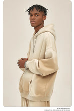 Solid Color Blank Fleece-lined Thickened 360g Spray Dye Old Hooded Men's Wear