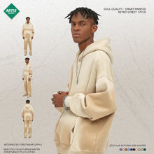 Solid Color Blank Fleece-lined Thickened 360g Spray Dye Old Hooded Men's Wear