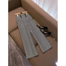 Spring And Autumn New Jacquard Embroidery Suit Suit Women's Fashion Suit Wide-leg Pants Top Tide