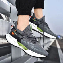 Spring And Summer New Flying Weaving Running Shoes Hollow Bottom Front Lace-up Trendy Shoes Plus Size Men's Casual Shoes