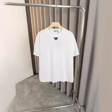 Spring And Summer New P Small Label Inverted Triangle T-shirt Fashion Trend Men's And Women's Casual Loose Short Sleeve