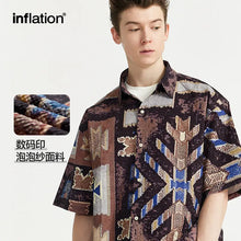 Subordinate Style Seersucker Shirt 2024 Spring And Summer New Street Fashion Brand Loose Men's Short Sleeve Lining